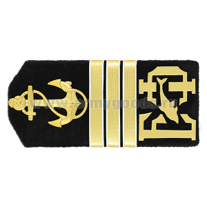 Погоны ДМБ БФ (трапеция) с дельфином и якорем (старшина 1 ст)