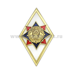 Значок мет. Ромб РБ Академия МЧС (хол.эм., с накл.)