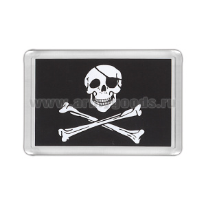 Магнит пластиковый Веселый Роджер (череп с костями)