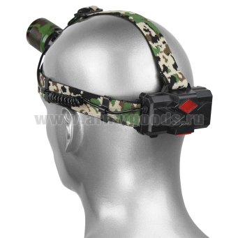 Фонарь налобный (дальность свечения 1000 м) с зарядкой от USB (FA-002M/FA-003M-P50)