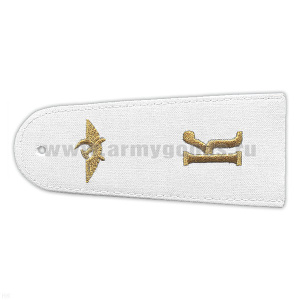 Погоны гражд. авиации, вышит. металлиз. нитью, белые "К" ( с закругленными краями)