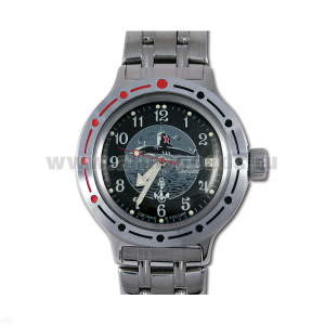 Часы наручные механич. "Амфибия" (водонепроницаемые 200 м, автоподзавод, противоударные)