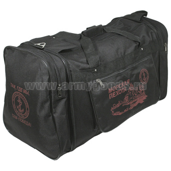Сумка складная (твердая ткань) большая 60 л черная МП (Там, где мы, там - победа!)