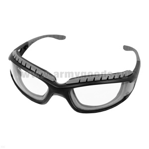 Очки защитные 15645000 тактические (дужки+съемная резинка) черно-серые (бесцветный фильтр)