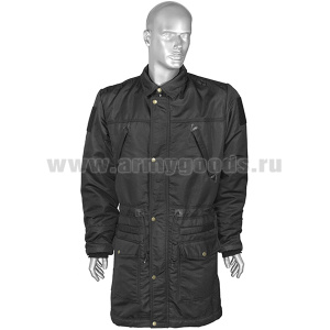 Плщ д/с ШТАБНОЙ (офисный) МО черный (ткань верха "таслан", подкладка - флис)