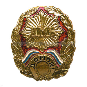 Значок мет. ДМБ Домой! (красн.) с подковой