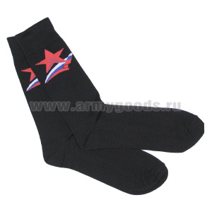 Носки сувенирные Звезда и лента триколор