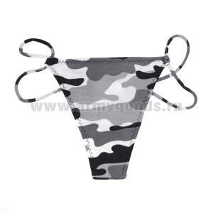 Трусы женские стринги кмф сер.