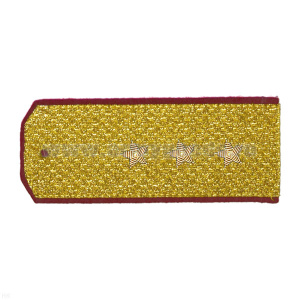 Погоны парадные золотые (металлиз.) с крап. кантом, вышит. канителью (ст. прапорщик)