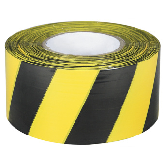 Лента оградительная желто-черная (длина 250 м, ширина 75 мм)