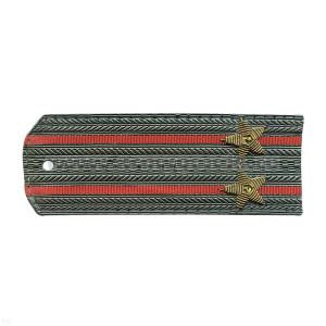 Погоны светло-оливк. 2 красн. пр. (на рубашку) галунные вышит. канителью (подполковник)