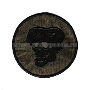 Шеврон вышит. Череп в берете (полевой)