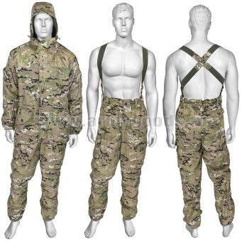 Костюм демисезонный Горка-3 (флисовый подклад) "мультикам" (на молнии)