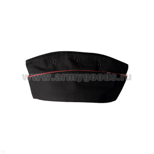 Пилотка Морская пехота (черная с красным кантом) п/ш