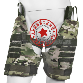 Разгрузка набедренная тактическая "мультикам" (бронеэлементы из СВМПЭ в комплекте)