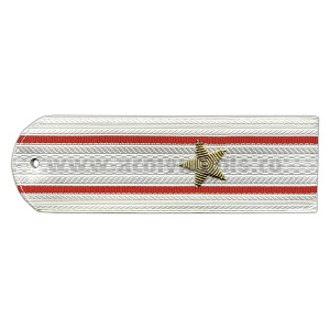 Погоны Полиция нов/обр без канта белые вышит. канителью (майор)