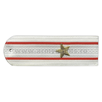 Погоны Полиция нов/обр без канта белые вышит. канителью (майор)