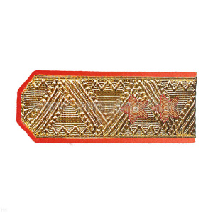 Погоны генерал-лейтенант золотые с красн. кантом (парадные)