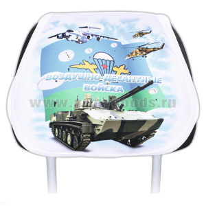 Чехол на подголовник для автомобиля ВДВ (техника на фоне флага ВДВ СССР)