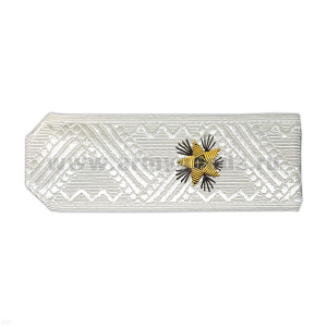 Погоны Контр-адмирал чисто-белые (на белую рубашку)