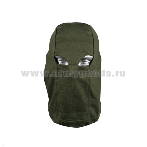 Маска х/б (отверстия для глаз, без рта) оливковая (кулирка)