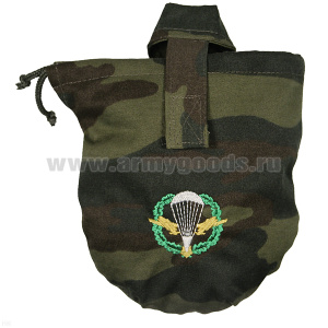 Чехол для фляги армейской (ткань "флора") вышитый ВДВ (эмблема ст/обр)
