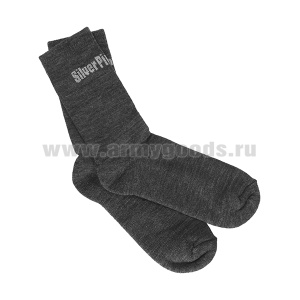 Термоноски серые средние (Silver Pinquin) (А007) (80% Акрил, 5% Лайкра, 15% Полиамид)