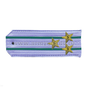 Погоны ПС ФСБ голуб. с 2 зел. просв. на рубашку, вышит. канителью (полковник)