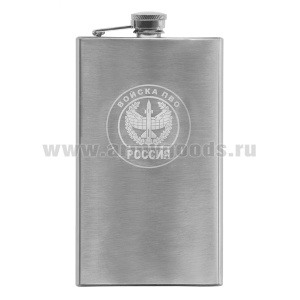 Фляга нерж/ст с лазерной гравировкой Войска ПВО (8, 9 или 10 OZ;  240, 270 или 300 мл)