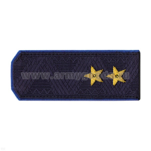 Погоны генерал-лейтенант иссиня-черн. с васильк. кантом (ФСБ) на китель