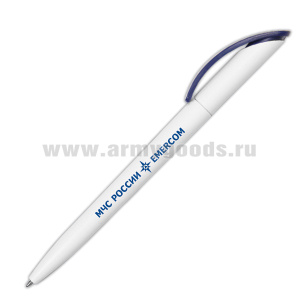 Ручка шариковая пластиковая с символикой МЧС России Emercom (чернила синие)