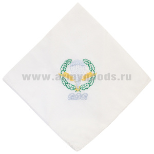 Платок носовой х/б белый вышитый ВДВ