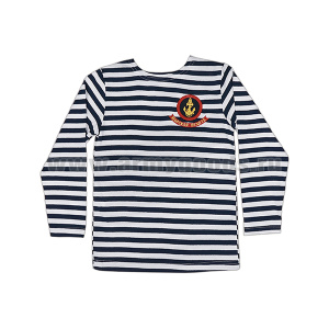 Тельняшка лет. синяя с вышивкой на груди Морская пехота детская