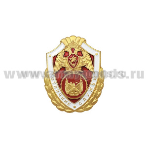 Значок мет. Росгвардия Отличник службы в в/ч (подразделениях) технического обеспечения (алюм)