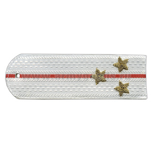 Погоны Полиция нов/обр без канта белые вышит. канителью (ст. лейтенант)