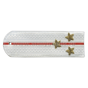 Погоны Полиция нов/обр без канта белые вышит. канителью (ст. лейтенант)