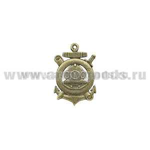 Значок мет. Водолаз (в круге на якоре) мал, на пимсе
