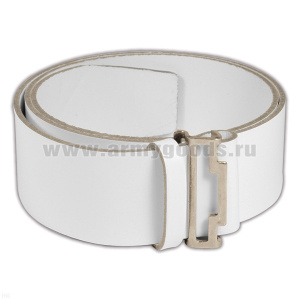 Ремень солд. кожзам. белый без бляхи