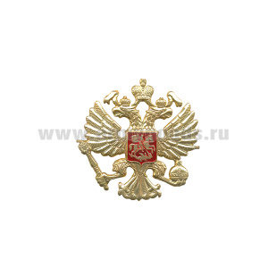 Эмбл. на тулью мет. Орел РФ круглый
