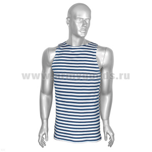 Майка-тельняшка кулирка синяя р-ры с 62