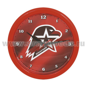 Часы настенные в пластмассовом корпусе (Юнармия)