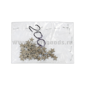 Упаковка с трафаретами для вышивки звезд (13 мм) канитель (в упаковке 200 шт)