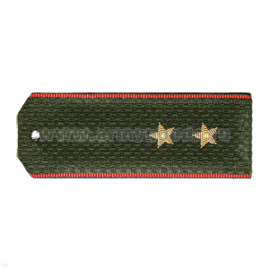 Погоны ОВ оливк. с красн. кантом, вышит. канителью  (прапорщик)