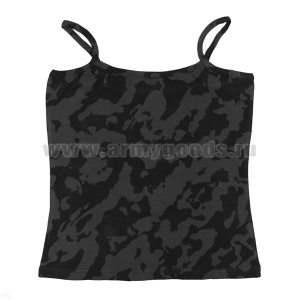 Майка женская на лямочках кмф черная