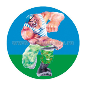 Наклейка круглая (d=10 см) Десантник