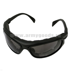 Очки защитные 15615800 (поликарбонат) дужки/резинка (с чехлом на молнии) черные