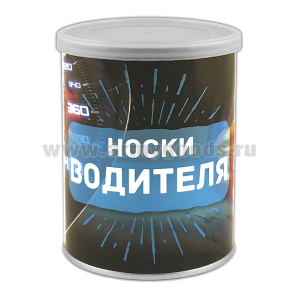 Сувенир Носки водителя (носки в банке) цвет черный, разм. 27