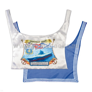 Гюйс ДМБ с рисунком ТАВКР Адмирал Кузнецов СФ (сублимация) шелк светлый