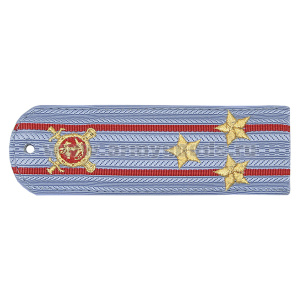 Погоны «машинная вышивка» Полиция без канта бл.-голуб с вышит. эмблемой (полковник) пластик