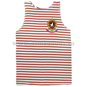 Майка-тельняшка кулирка краповая вышитая ВВ МВД (Сфинкс)